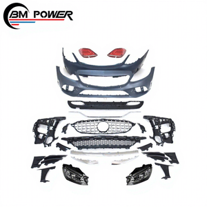 Kit de Conversión de Parachoques Delantero y Trasero con Faros y Luces Traseras para Clase C W205 C200 <span class=keywords><strong>C180</strong></span> a C43 <span class=keywords><strong>SPORT</strong></span>, Piezas de Reestilización 2019~ - Product Image 3