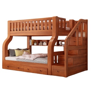 SeaMind Morden in legno massello di pino a due piani letto a castello alto-<span class=keywords><strong>basso</strong></span> madre-bambino letto superiore/cuccetta inferiore a due strati armadio letti per bambini