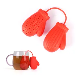 Tea Infuser Gloves Shaped Silicone Loose Leaf Tea Infuser For Christmas Gifts