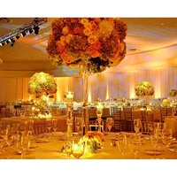 Vente en gros de porte-fleurs en cristal K9 pour décoration de mariage beau design en verre transparent moderne de haute qualité pour décoration de centre de table de mariage