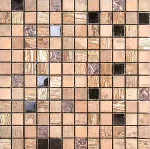 Mosaico de pedra para decoração de paredes de apartamentos, mosaico de granito de face dividida de alta qualidade