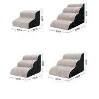 Escaliers d'intérieur de rampe de chien de chien équilibrés antidérapants pour des étapes d'animal de compagnie de lit pour de petits chiens et chats