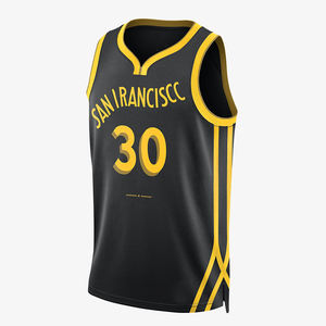 2024 <span class=keywords><strong>Warriors</strong></span> Custom Team Typography Jersey <span class=keywords><strong>Camiseta</strong></span> de secado rápido para hombres Uniforme de baloncesto para adultos Característica transpirable - Product Image 3