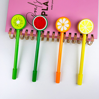 Vente chaude Kawaii Coloré 3d Stylo Mignon Fruits Forme Enfants Écriture Gel Orange Marqueur Stylos Dessin Animé Neutre Stylos À Bille