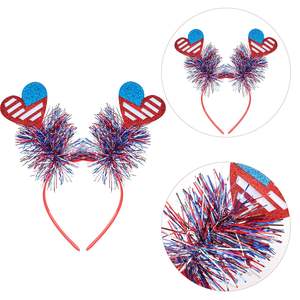 ที่คาดผมวันอิสระ4th ผ้าคาดผมสไตล์ธงชาติสหรัฐอเมริกาสำหรับวันคริสต์มาสจบการศึกษารอมฎอนวันขอบคุณพระเจ้า Diwali - Product Image 4