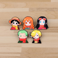 5 Diseños de Pines Esmaltados de Metal de Anime Japonés One Piece, Accesorios de Moda para Bolsos, Pines de Aleación Metálica