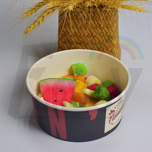 Blanco a prueba de grasa 16oz desechable para llevar papel Kraft tazón de sopa taza para sopa caliente gachas con tapa de papel Cubo de papel para sopa - Product Image 4