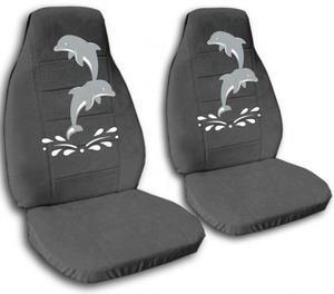 New <b>Car</b> <b>Interior</b> Accessories Decoration Pink Seat Covers With a Two Dolphins - Product Image 1