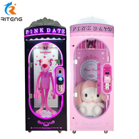 Machine à griffes de jeu d'arcade Rose Date Lucky Gift Prize Cut to Win Barber Lucky 7, avec fonction de découpe automatique de cadeaux et de prix gagnés