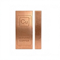 Barre de cuivre .999, lingot de cuivre brossé pour collection et investissement