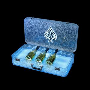 Fournisseurs de fête Barre arrière éclairée Vitrine de lumière LED Bouteille de champagne Glorifier Liqueur Porte-bouteilles de vin Boîte de présentation - Product Image 6