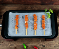 Papier sulfurisé en silicone pour four, absorbant l'huile, résistant à la graisse, de qualité alimentaire, antiadhésif, pour friteuse à air, grillades, barbecue, recyclable, 40g/m²