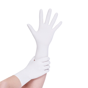 Guantes de Examen Médico de Nitrilo Titanfine, Sin Polvo, Antiácidos, Superficie Texturizada, Certificación CE, Blancos, Uso Civil, para Médicos - Product Image 1