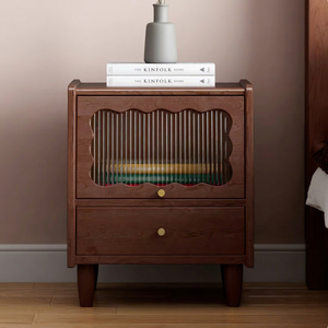 Modern Small Space Multi-Purpose Nightstand with Storage <b>Compact</b> <b>Bedside</b> <b>Table</b> for Apartment Bedroom Furniture - Product Image 2