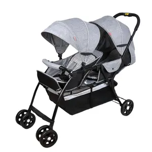 Yeni stil bebek arabası ikizler için en popüler çok fonksiyonlu strotwins için yüksek kalite yürüyor Twins bebek arabası