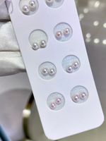 Perles d'Akoya d'eau douce naturelles 3-4 mm avec lustre Aurora, petites perles rondes en vrac pour la fabrication de bijoux, accessoires en gros