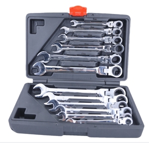 12-Piece Bộ Gương dual-mục đích cờ lê phù hợp với Ratchet mở-end cờ lê Hướng dẫn sử dụng công cụ phần cứng công cụ sửa chữa xe hơi - Product Image 1