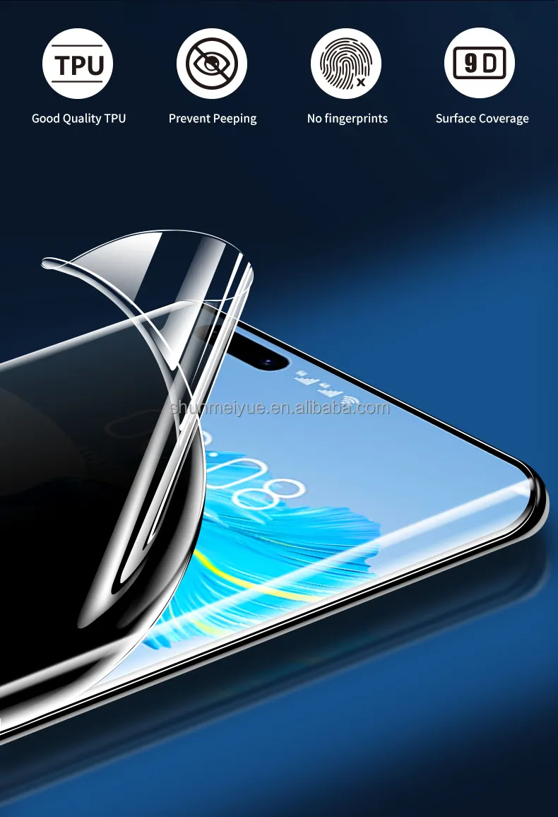 Soft Hydrogel Film Privacy Screen Protector Anti-Spy For Samsung S22 S23 Ultra