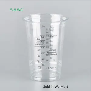 PET卒業医療および歯科用飲用カップ10オンス透明プラスチック使い捨て多目的ガラスメジャーカップ