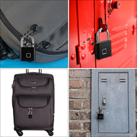 Mini cadenas intelligent à empreintes digitales rechargeable par USB, portable, pour bagages, portes, casiers et armoires