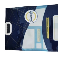 Logo personnalisé d'usine imprimé 5kg 10kg thermoscellage alimentaire fenêtre transparente poignée en plastique emballage sous vide sacs de riz Basmati