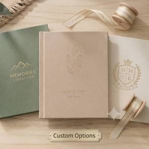 Álbum de Fotos de Lino con <span class=keywords><strong>4</strong></span> Bolsillos, Cubierta Bordada Personalizada, Funda Protectora, Libro de Recuerdos de Boda, Álbum de Fotos Premium con Espacio para Insertar Fotos - Product Image 3