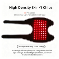 Sabuk Pijat Lutut Nirkabel Isi Ulang 3 in 1 dengan Chip Infrared LED Pad Terapi Cahaya Merah untuk Relaksasi Otot dan Sendi