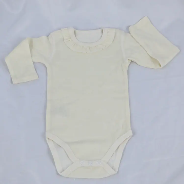 Babykleertjes Pasgeboren Rompertjes Leuke Lange Mouwen 100% Merino Wol Bodysuit Lente Baby Romper Jumpsuits