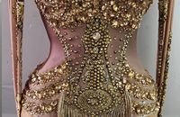 Justaucorps de pole dance en cristal doré à franges, costume de scène, combinaison courte moulante, une pièce pour femme, body en strass