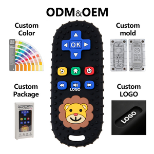Juguete Sensorial <span class=keywords><strong>Mordedor</strong></span> de Madera Personalizado, Libre de BPA, para Autismo, Sonajero de Silicona con Forma de Animal, Juguetes de Dentición para Bebés, Set de Regalo - Product Image 6