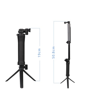 Palo de Selfie monópode de trípode de 3 vías para <span class=keywords><strong>Go</strong></span> <span class=keywords><strong>pro</strong></span> 7 6 <span class=keywords><strong>5</strong></span> SJ4000 accesorios de cámara de acción deportiva, barato de fábrica - Product Image 2