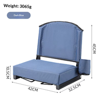 Sièges de stade extérieurs ultra rembourrés, confortables, avec dossiers en mousse épaisse, larges, portables, pliables, avec sangle d'épaule, pour camping et plage