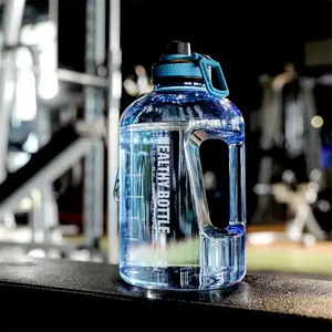 1 5L 2L 2 2L Deportes Gimnasio Fitness Botella de agua de plástico Personalizado Grande Juggy Galón BPA GRATIS Motivacional Temporizador Marcador