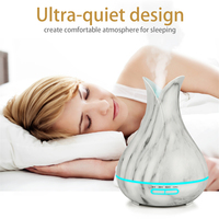 Diffuseur d'arômes silencieux pour le sommeil, avec arrêt automatique, 400 ml, télécommande, humidificateur d'air portable à brume froide pour chambre et maison