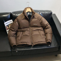Veste d'hiver pour homme, style court, couleur unie, simple, chaude, vêtements d'hiver de luxe légers