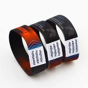 गर्म पदोन्नति के साथ कपड़े बुना लोचदार wristbands कस्टम लोगो