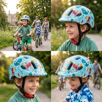 Casque de vélo BMX pour enfants avec coque renforcée, imprimé pieuvre, PC EPS, réglable, pour skateboard et trottinette