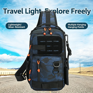 Bolsa de Hombro Cruzada Multifuncional de Gran Capacidad, Impermeable, de Poliéster, para Pesca y Actividades al Aire Libre, para Hombre - Product Image 1