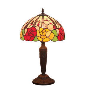 โคมไฟตั้งโต๊ะสไตล์ยุโรปย้อนยุค อบอุ่น น่ารัก ลายดอกกุหลาบ สำหรับห้องนั่งเล่นและห้องทำงาน-จัดจำหน่ายโดยตรงจากโรงงาน - Product Image 4