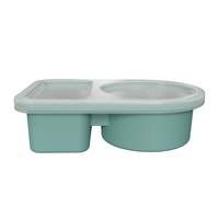 Contenants à collation portables à double compartiment, réutilisables, en silicone sans BPA, étanches, de qualité alimentaire, avec couvercles mini Snackle Box