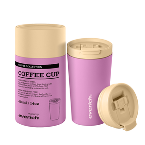 <span class=keywords><strong>Taza</strong></span> de Café Reutilizable Everich, Diseño ODM, 14 oz, Doble Pared, Acero Inoxidable, Vaso Térmico de Viaje con Tapa Extraíble - Product Image 2