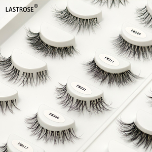 Bán buôn rõ ràng ban nhạc 3D Mink hiệu ứng đầy đủ dải Lash Faux Mink lông mi tổng hợp Vegan eyelashess mềm khác lông mi & công cụ - Product Image 2