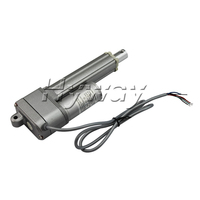 Aktuator Linear 100mm Stroke yang Dapat Disesuaikan, Motor DC Brushed 12V/24V, Beban Maksimum 1200N, Umpan Balik Potensiometer untuk Peralatan Rumah Tangga dan Kapal