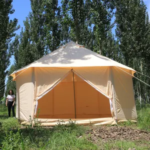 럭셔리 4 계절 방수 몽골어 유르트 캠핑 가족 홈 텐트