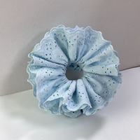 Grande élastique à cheveux en dentelle de qualité supérieure avec bordure florale pour femme, attache-queue de cheval douce au design romantique d'hortensia