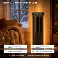 Climatiseur portable 14000 BTU, refroidissement et chauffage, déshumidification, ventilation, réfrigérant R290, télécommande, 323-431 pieds carrés