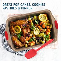 OEM Eco-Friendly Lot de 15 moules à pâtisserie en acier métallique antiadhésif Moules à pâtisserie Poignée en silicone Ustensile Carré doré allant au four