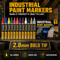 Marqueur de peinture 8-12 couleurs, imperméable, résistant à l'huile et à la décoloration, outil industriel pour pneus et réparation automobile