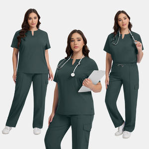 Divisa Chirurgica 42336, Completo Medico Nero per Donne, Taglie Piccole, Set Uniformi Sanitarie - Product Image 1