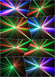 Đèn sân khấu di động LED hai đầu công suất cao 100W với hiệu ứng RGBW, laser xanh & dải đèn RGB - Product Image 6